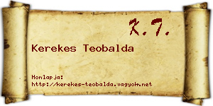 Kerekes Teobalda névjegykártya